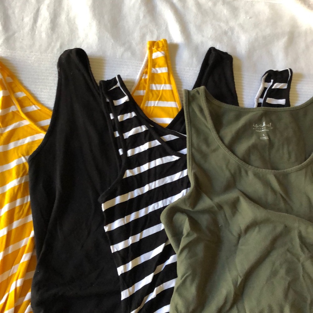 Four (4) Large Maternity Tank Dresses with Ruching